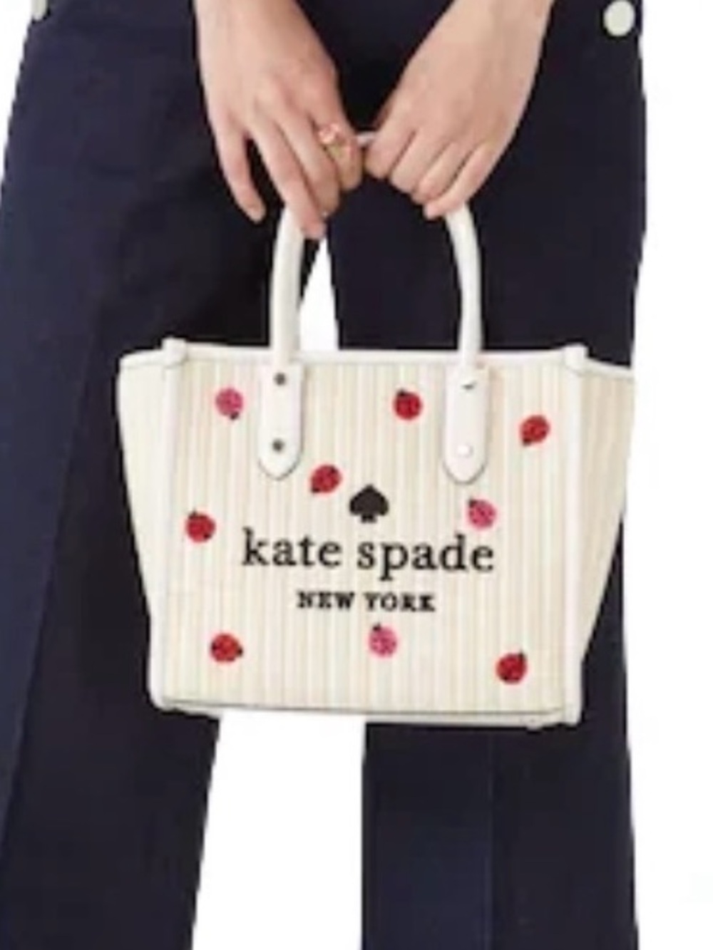 Kate Spade Ladybug Ella Dottie Top Handle Tote Bag KA637 - EUC ($399 MSRP) - Picture 13 of 14